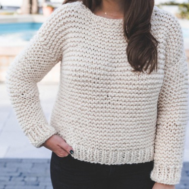 Knitting sweater 