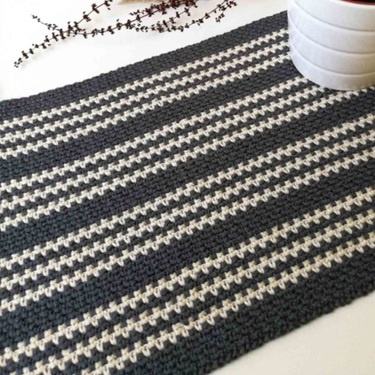 moss stitch crochet matt