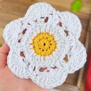 crochet flower coaster patterns
