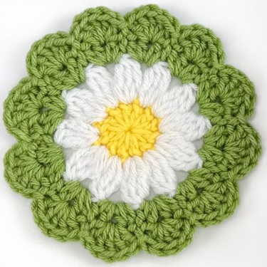 crochet flower coaster patterns