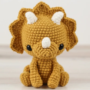 crochet triceratops