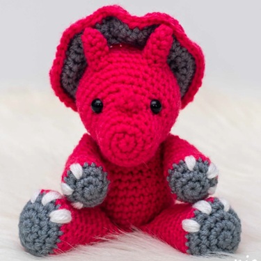 crochet triceratops
