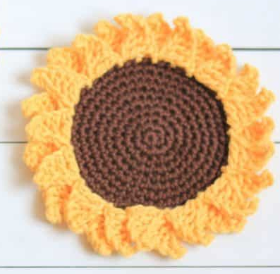 crochet flower coaster patterns