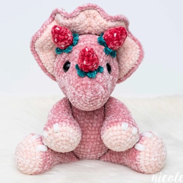 crochet triceratops